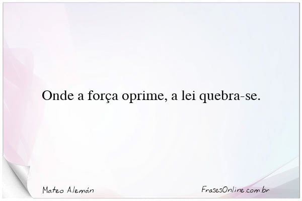 Frase de Mateo Alemán