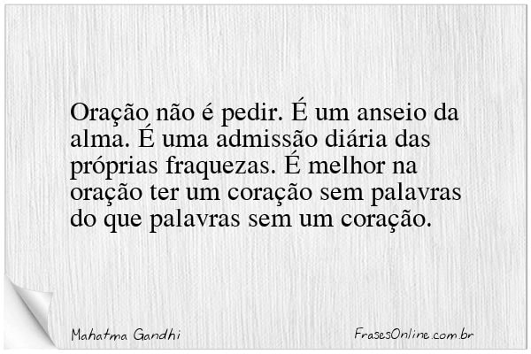 Frase de Mahatma Gandhi