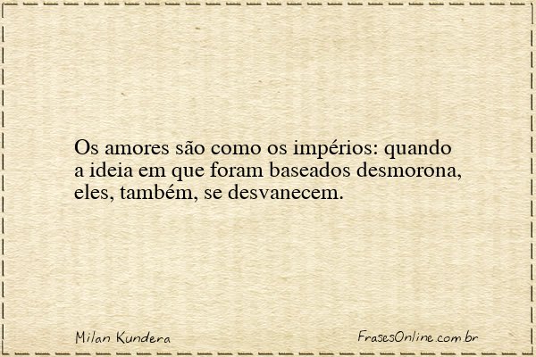 Frase de Milan Kundera