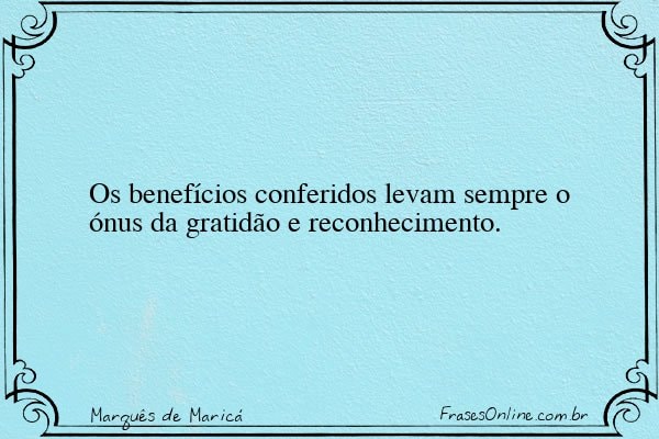 Frase de Marquês de Maricá