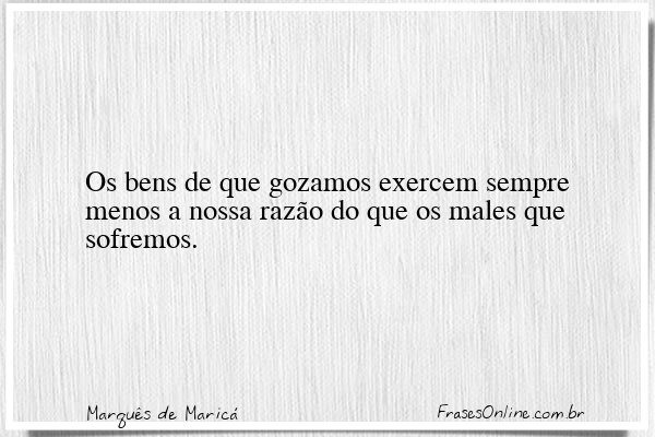 Frase de Marquês de Maricá