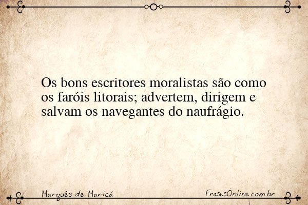 Frase de Marquês de Maricá