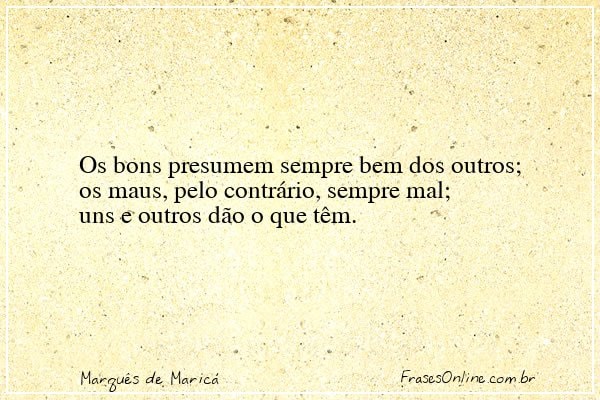 Frase de Marquês de Maricá