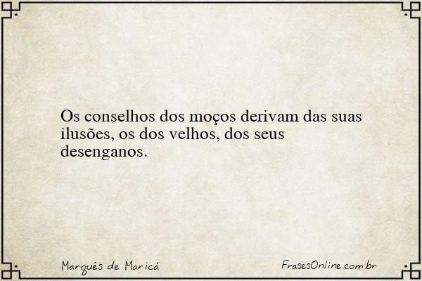 Frase de Marquês de Maricá