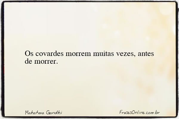 Frase de Mahatma Gandhi