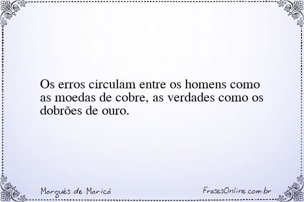 Frase de Marquês de Maricá