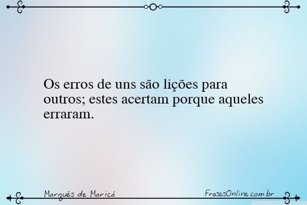 Frase de Marquês de Maricá