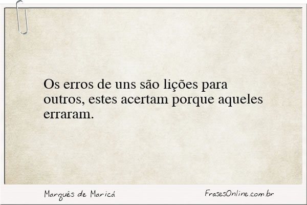 Frase de Marquês de Maricá