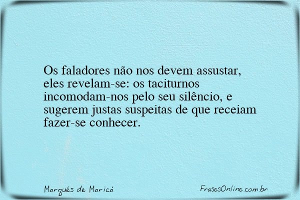 Frase de Marquês de Maricá