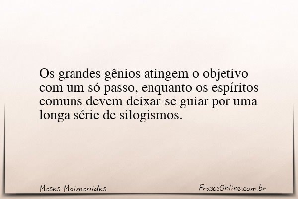 Frase de Moses Maimonides