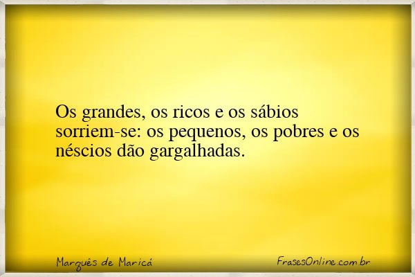 Frase de Marquês de Maricá