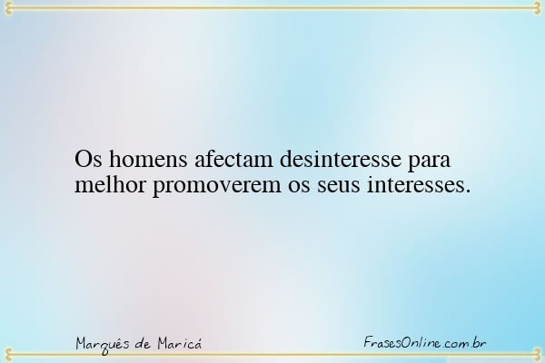 Frase de Marquês de Maricá