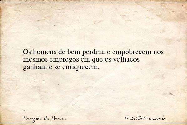 Frase de Marquês de Maricá