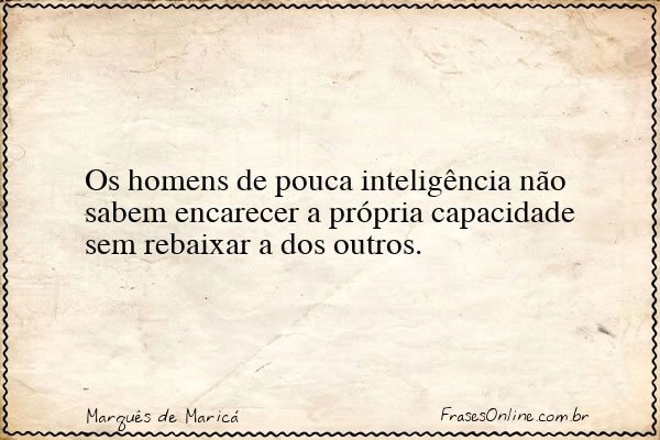 Frase de Marquês de Maricá