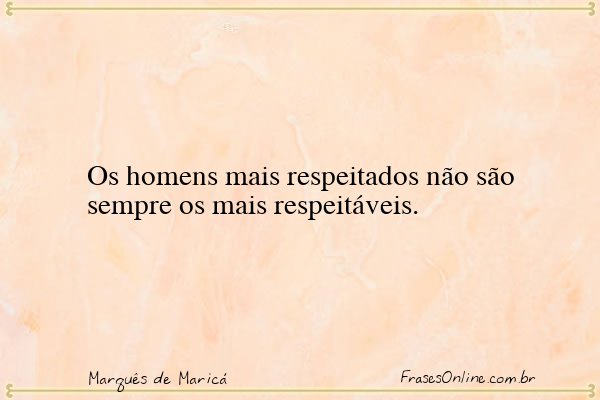 Frase de Marquês de Maricá