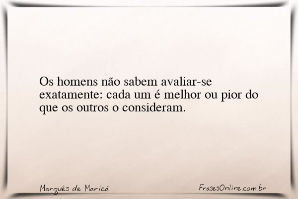 Frase de Marquês de Maricá
