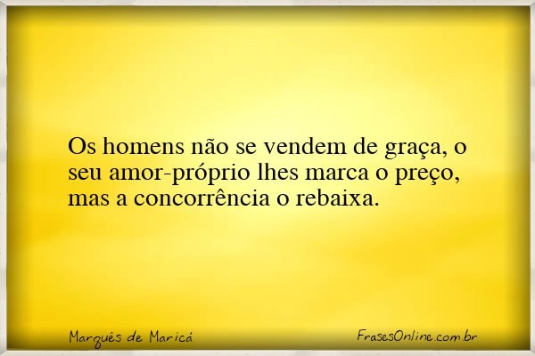 Frase de Marquês de Maricá