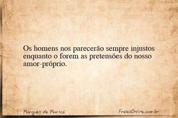 Frase de Marquês de Maricá