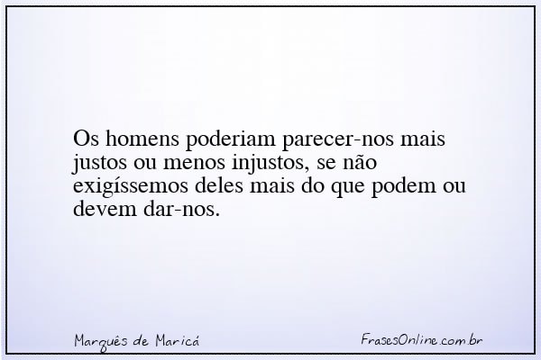 Frase de Marquês de Maricá
