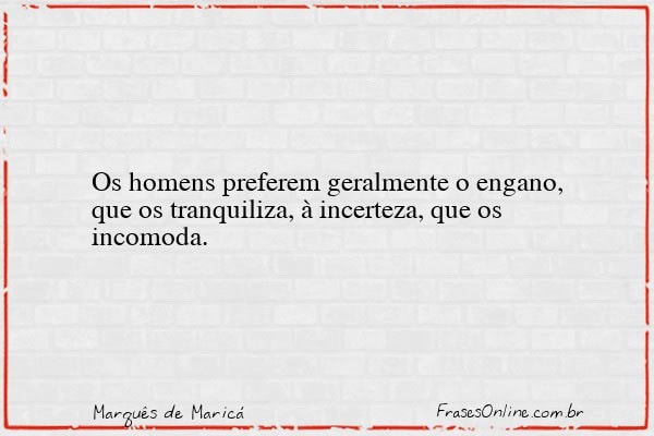 Frase de Marquês de Maricá