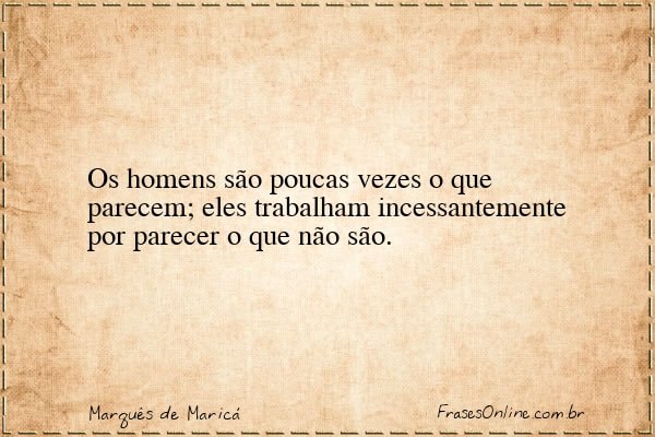 Frase de Marquês de Maricá