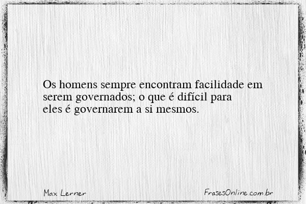 Frase de Max Lerner