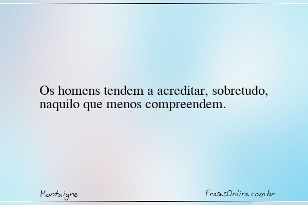 Frase de Montaigne