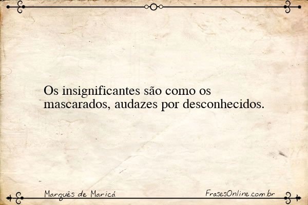 Frase de Marquês de Maricá