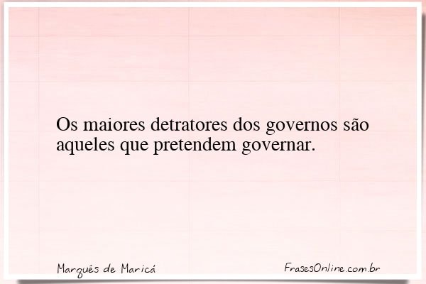 Frase de Marquês de Maricá