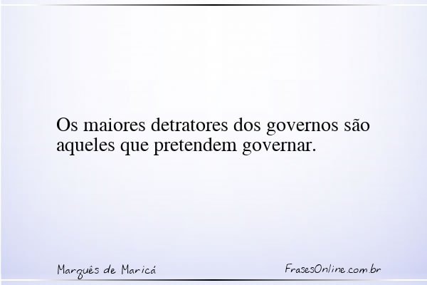 Frase de Marquês de Maricá
