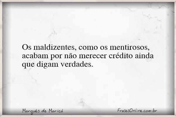 Frase de Marquês de Maricá