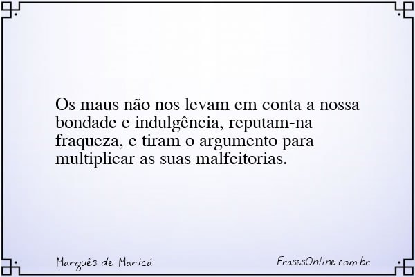 Frase de Marquês de Maricá