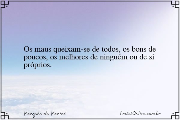 Frase de Marquês de Maricá