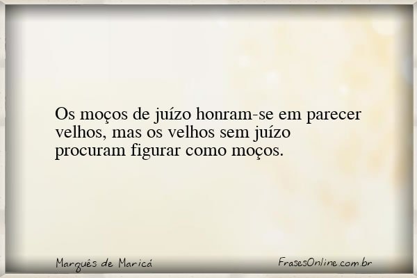 Frase de Marquês de Maricá