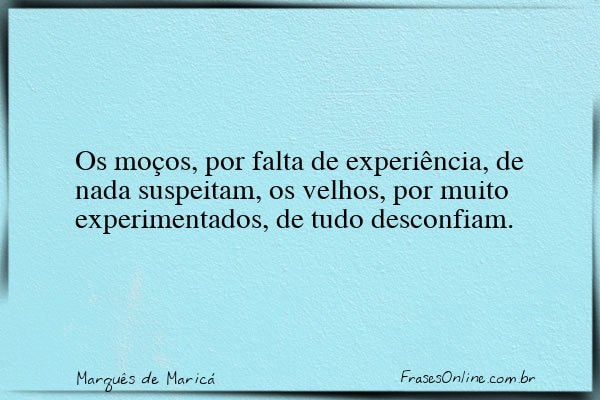 Frase de Marquês de Maricá