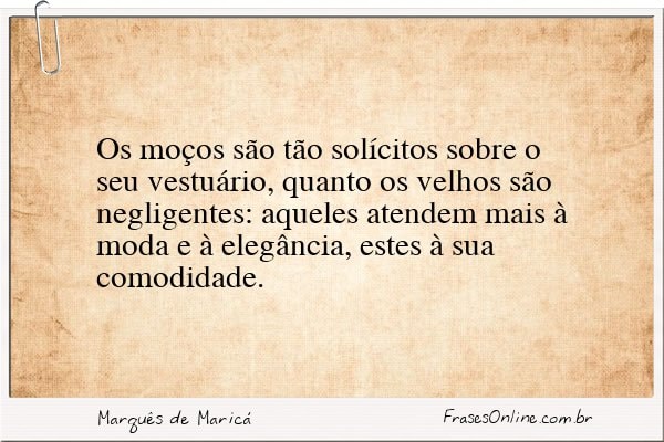 Frase de Marquês de Maricá