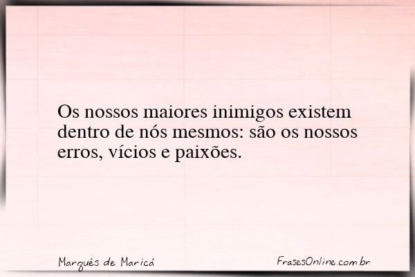 Frase de Marquês de Maricá