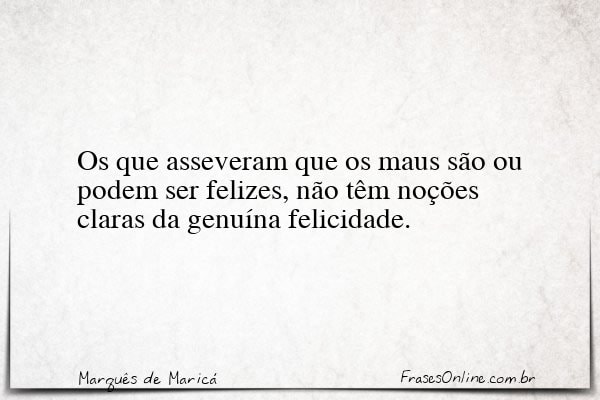Frase de Marquês de Maricá