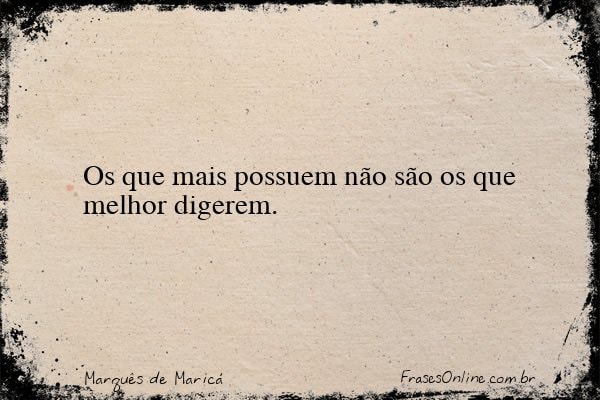 Frase de Marquês de Maricá