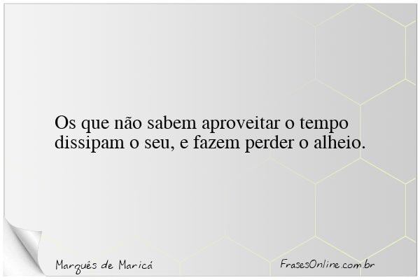 Frase de Marquês de Maricá