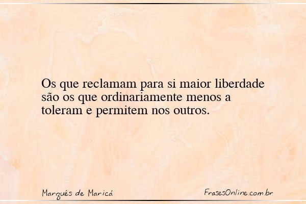 Frase de Marquês de Maricá