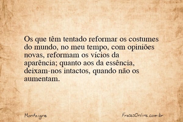 Frase de Montaigne