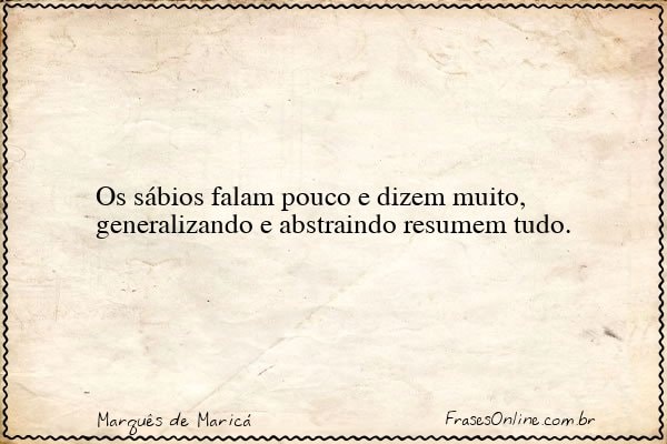 Frase de Marquês de Maricá