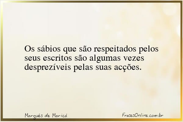Frase de Marquês de Maricá