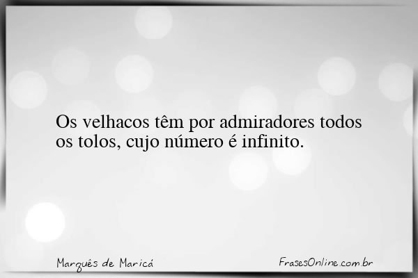 Frase de Marquês de Maricá