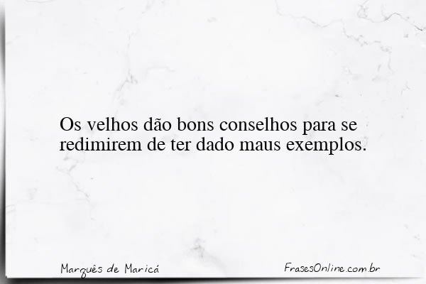 Frase de Marquês de Maricá