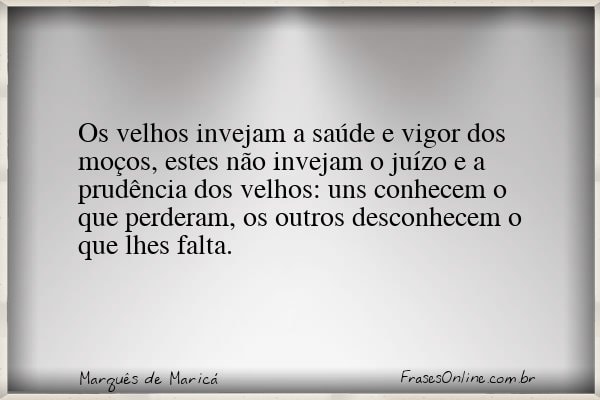 Frase de Marquês de Maricá