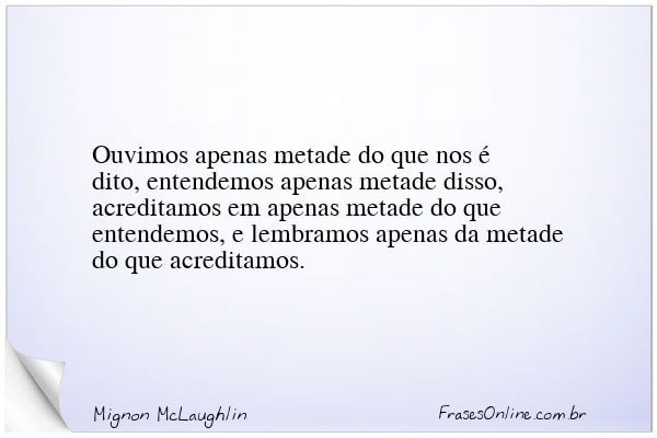 Frase de Mignon McLaughlin