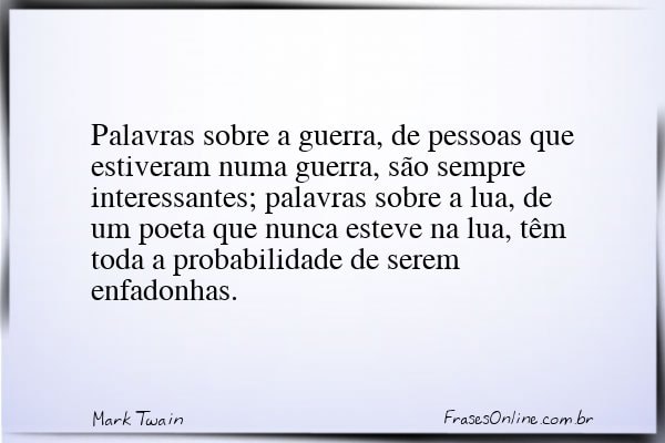 Frase de Mark Twain