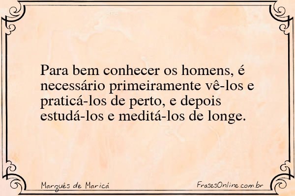 Frase de Marquês de Maricá